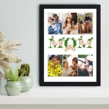 frame with moms pictures collage